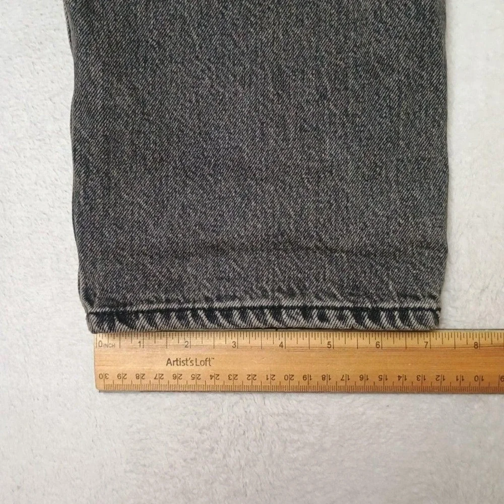 Levis 501 93 Jeans Mens 32x34 Gray Straight Acid Wash Classic Denim Button Fly
